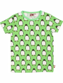 Dyrgrowl Tee Aop/Strib Bright Green Pingviner