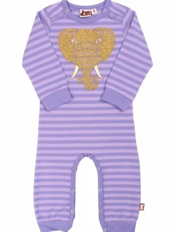 Dyrtweet Suit Aop/Strib Soft Viola/Viola Guld Elefant