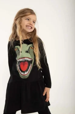 Dyrzanzi Dress Ls Black T-Rex