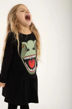 Dyrzanzi Dress Ls Black T-Rex