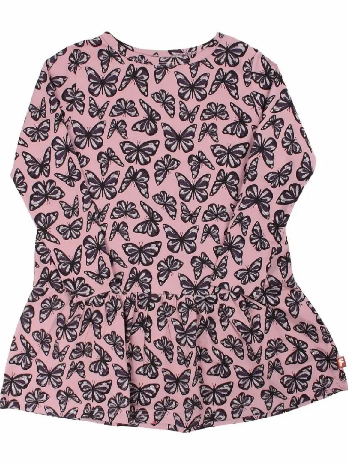 Dyrzanzi Dress Ls Vintage Rose Flutter Aop