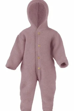 Engel Wool Natur Hooded Overall Rosewood Melange