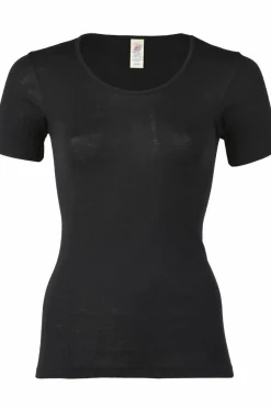 Engel Wool Natur Ladies Shirt Ss Black