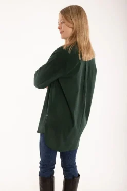 Ess - Joy Poplin Shirt Black Green