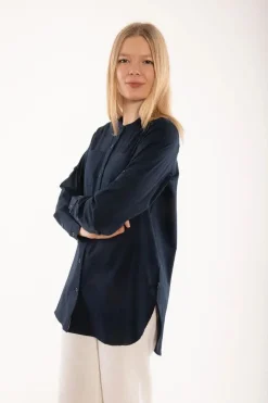 Ess - Joy Poplin Shirt Navy
