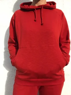 Ess - Organic Danemellow Hoodie Dk Rust