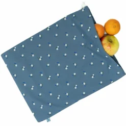 Fruit/Gift Bag Big Grey Blue Miniflower