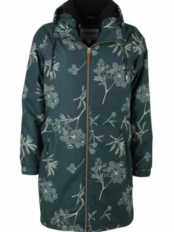 Gurli Winter Parka Black Green/Light Beige Hemlock