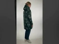 Gurli Winter Parka Black Green/Light Beige Hemlock