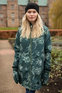 Gurli Winter Parka Black Green/Light Beige Hemlock