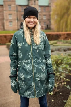 Gurli Winter Parka Black Green/Light Beige Hemlock