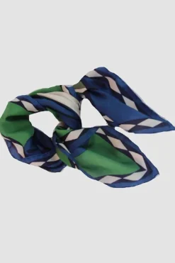 Les Belles Vagabondes Mini Silk Scarf Peacock Green