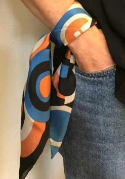 Les Belles Vagabondes Mini Silk Scarf 70'S Black