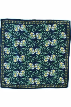 Les Belles Vagabondes Mini Silk Scarf Bergamot Marine