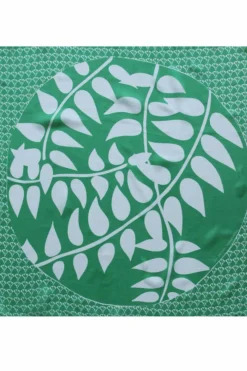 Les Belles Vagabondes Mini Silk Scarf Ficus Green