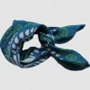 Les Belles Vagabondes Mini Silk Scarf Cosmos Navy
