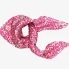 Les Belles Vagabondes Mini Silk Scarf Pink Lobelia