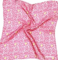Les Belles Vagabondes Mini Silk Scarf Pink Lobelia