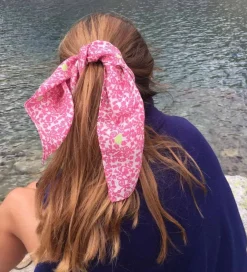 Les Belles Vagabondes Mini Silk Scarf Pink Lobelia