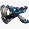 Les Belles Vagabondes Mini Silk Scarf Peacock Grey