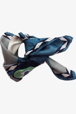 Les Belles Vagabondes Mini Silk Scarf Peacock Grey