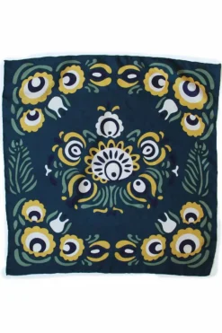 Les Belles Vagabondes Mini Silk Scarf Zora Navy