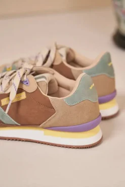 M.Moustache Andre Running Sneakers Suede Brun Sable Sauge