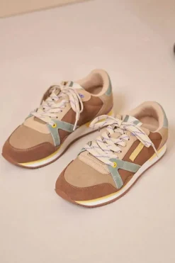 M.Moustache Andre Running Sneakers Suede Brun Sable Sauge
