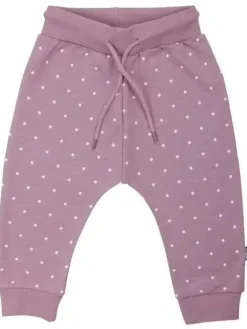 Organic - Daneboeg Pants Warm Clay/ Offwhite Dots