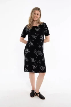 Organic - Danedaffodil Slub Dress Black Hemlock