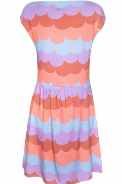 Organic - Danedomenica Slub Jersey Dress Warm Rose/Coral Puffy Clouds