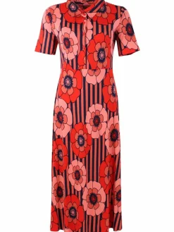 Organic - Danehettie Interlock Dress Bright Red Power Flower