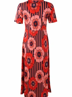 Organic - Danehettie Interlock Dress Bright Red Power Flower