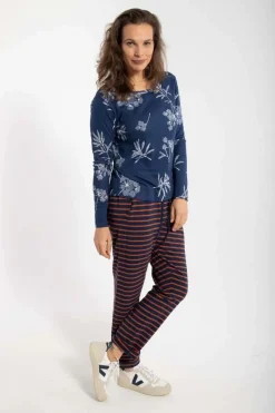 Organic - Danelotte Tee Marine/Chalk Hemlock