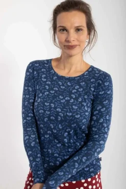 Organic - Danelotte Tee Marine/Cold Blue Fleurie