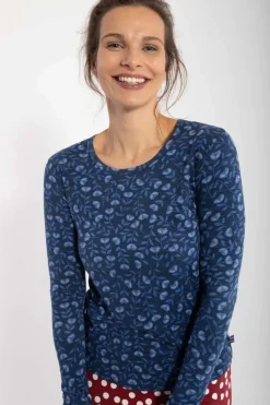 Organic - Danelotte Tee Marine/Cold Blue Fleurie