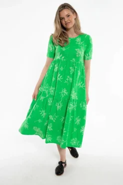 Organic - Danemarkise Slub Jersey Dress Spring Green Hemlock