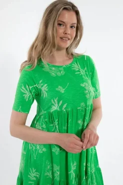 Organic - Danemarkise Slub Jersey Dress Spring Green Hemlock