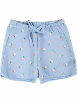 Organic - Danemelody Shorts Pastel Blue Miniflower