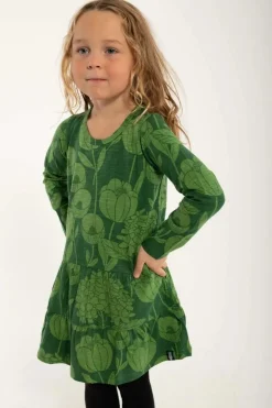 Organic - Danemiva Dress Warm Khaki/Fall Jungle Hortensia