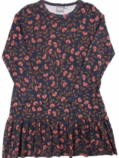 Organic - Daneseahorse Dress Dk Navy/Brown Beige Fleurie