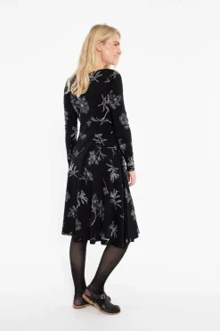 Organic - Danesigrid Viscose Slub Dress Black Hemlock