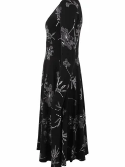 Organic - Danesigrid Viscose Slub Dress Black Hemlock