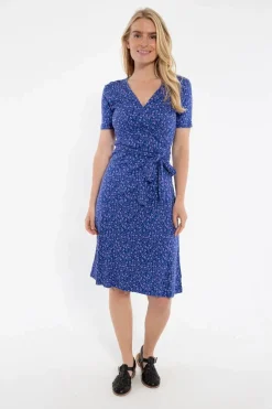 Organic - Danevenice Inter Dress Deep Marine Fleurie