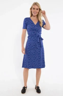 Organic - Danevenice Inter Dress Deep Marine Fleurie