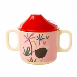 Rice Melamine Baby Kop Pink Jungle Animals