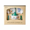 Rice Melamine Baby Spisesaet Green Party Animal