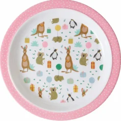 Rice Melamine Børnetallerken Pink Party Animals
