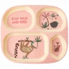 Rice Melamine Børnetallerken M.4 Rum Pink Jungle Animals