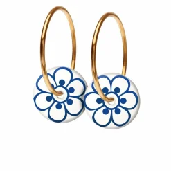 Scherning Flora Oreringe Ultramarine